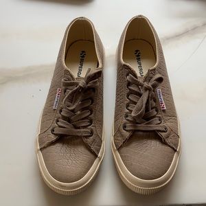 Superga leather upper shoes